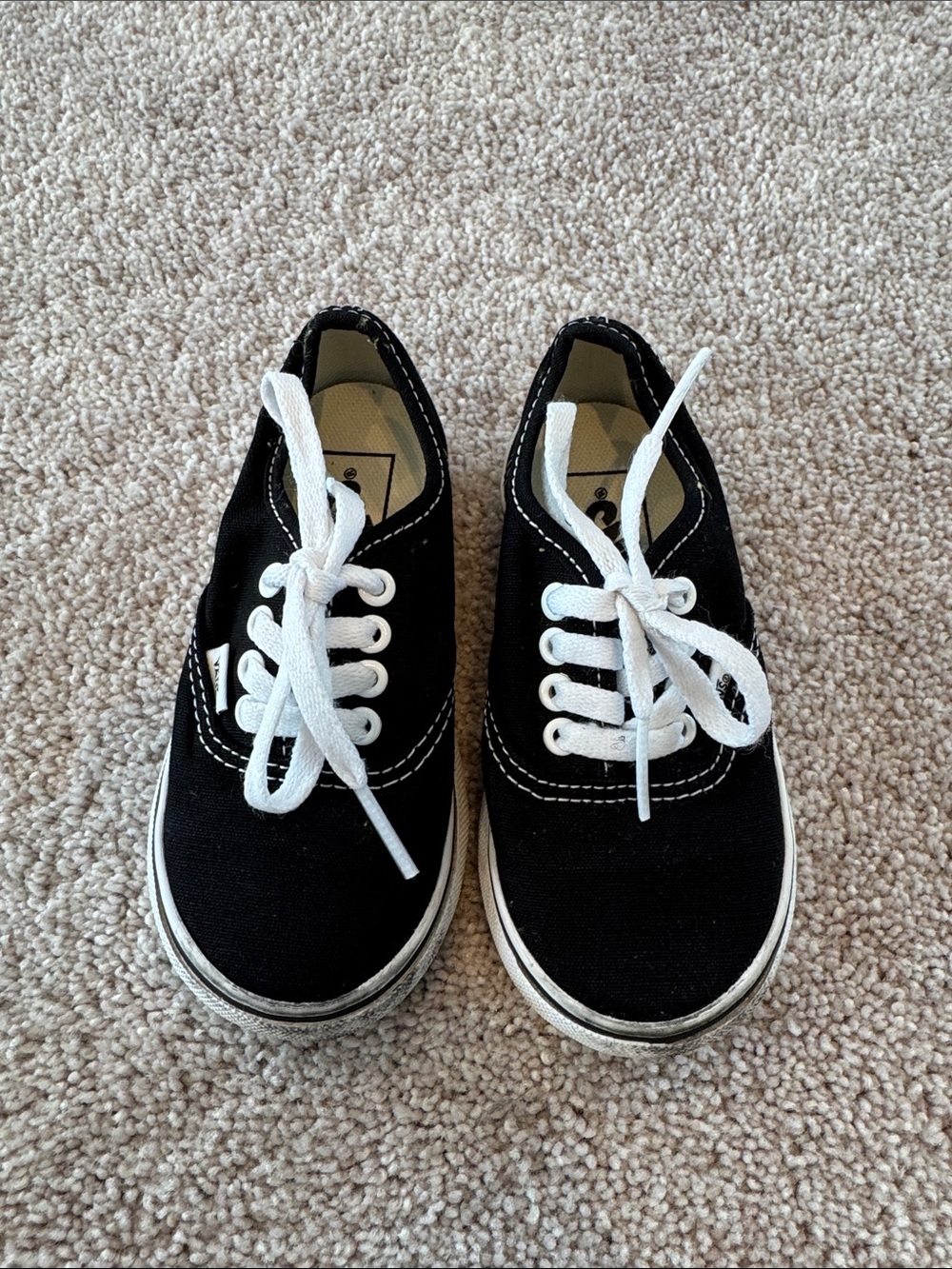 Toddler vans black shoes